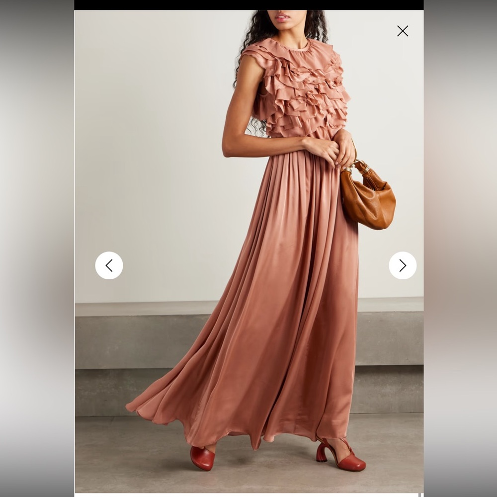 Never Worn - Ulla Johnson Antique Rose Ruffled Maxi Dress